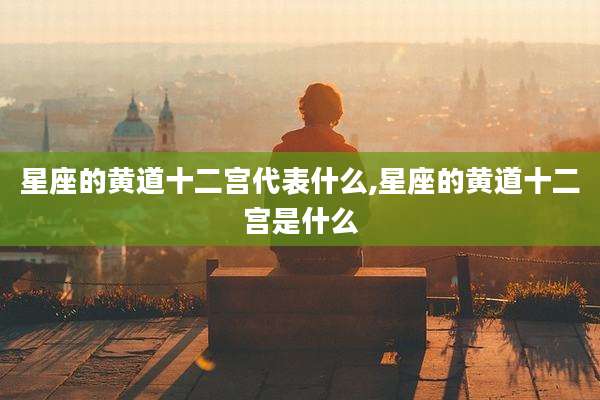 星座的黄道十二宫代表什么,星座的黄道十二宫是什么