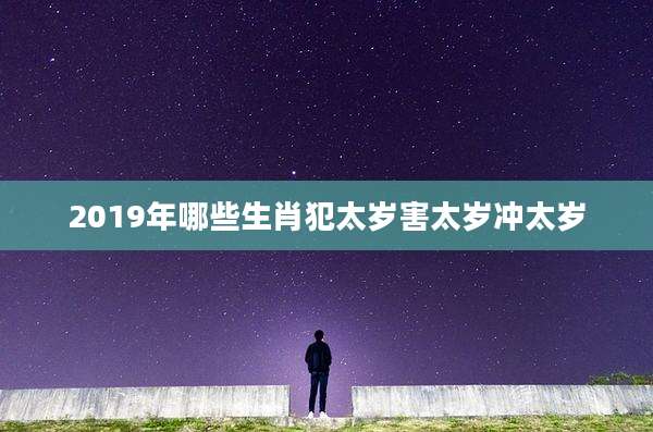 2019年哪些生肖犯太岁害太岁冲太岁