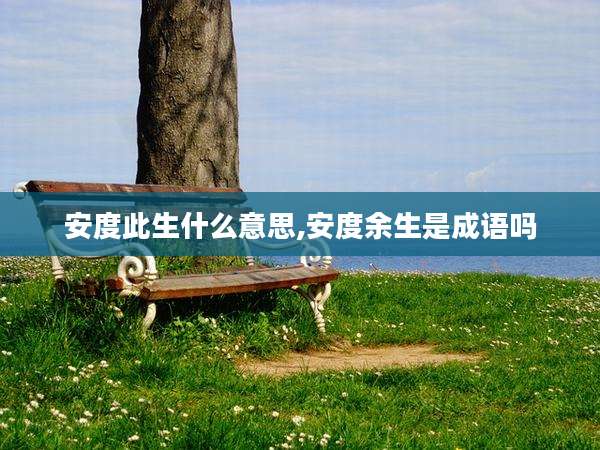 安度此生什么意思,安度余生是成语吗