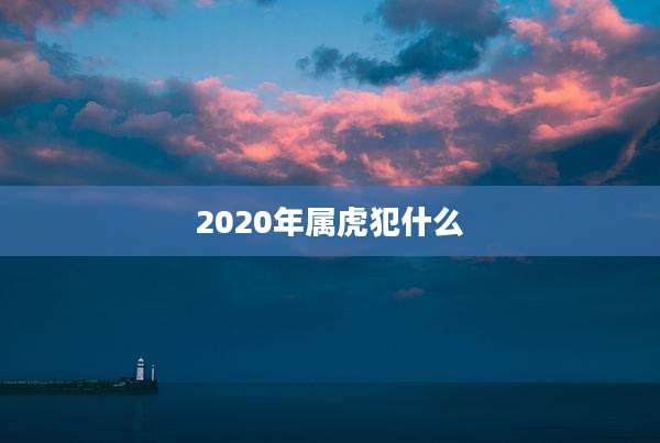 2020年属虎犯什么