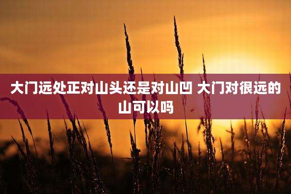 大门远处正对山头还是对山凹 大门对很远的山可以吗
