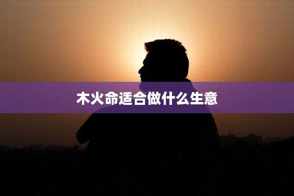 木火命适合做什么生意