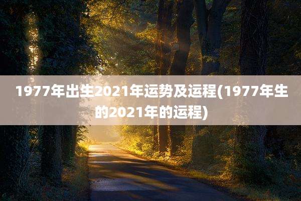 1977年出生2021年运势及运程(1977年生的2021年的运程)