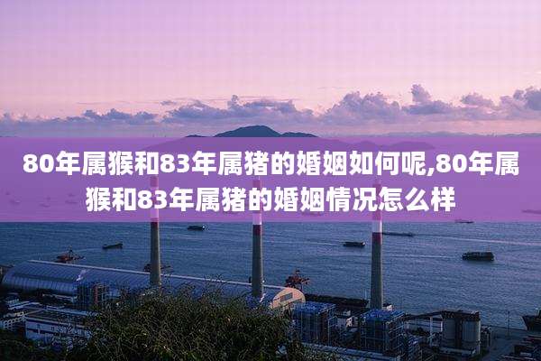 80年属猴和83年属猪的婚姻如何呢,80年属猴和83年属猪的婚姻情况怎么样
