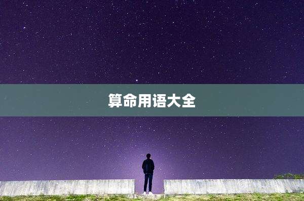 算命用语大全