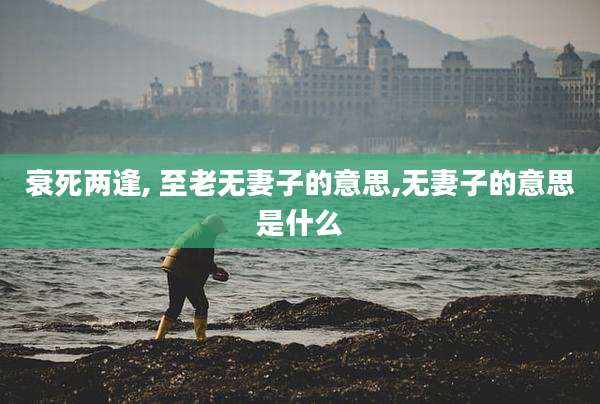 衰死两逢, 至老无妻子的意思,无妻子的意思是什么