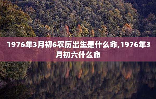 1976年3月初6农历出生是什么命,1976年3月初六什么命