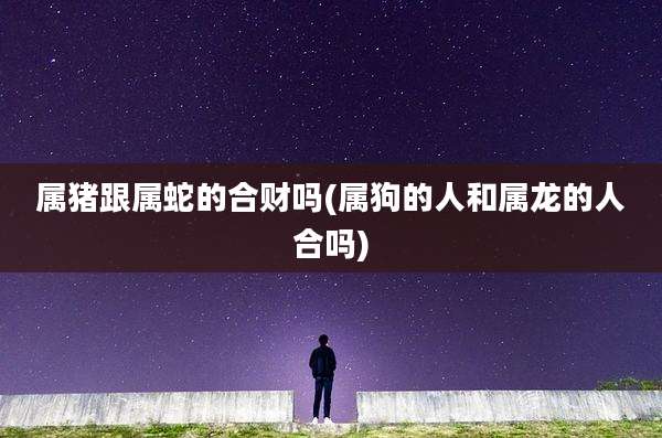 属猪跟属蛇的合财吗(属狗的人和属龙的人合吗)