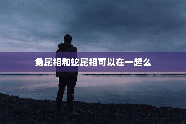 兔属相和蛇属相可以在一起么