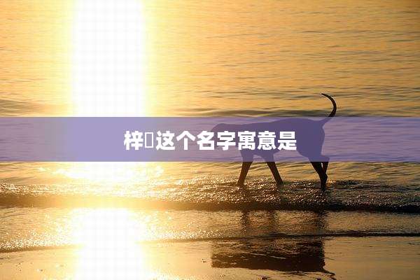 梓玥这个名字寓意是