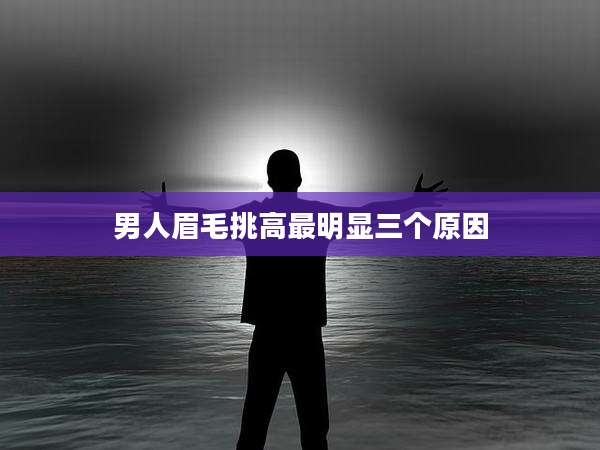 男人眉毛挑高最明显三个原因