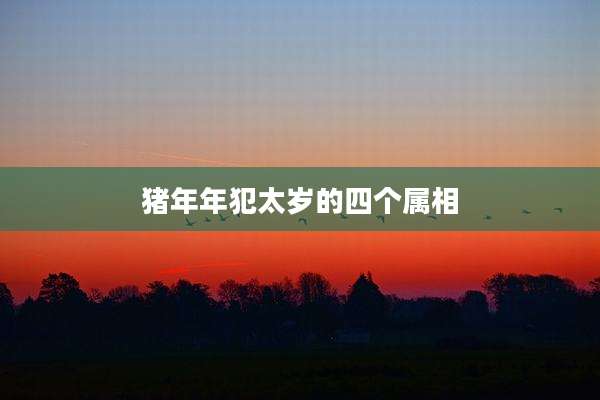 猪年年犯太岁的四个属相