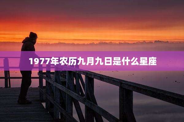 1977年农历九月九日是什么星座