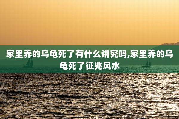 家里养的乌龟死了有什么讲究吗,家里养的乌龟死了征兆风水