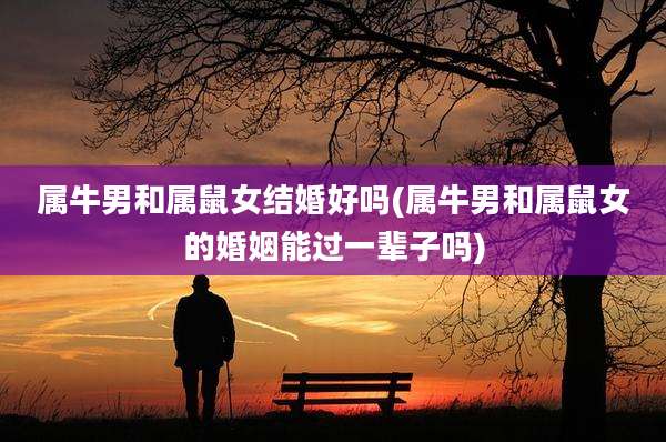 属牛男和属鼠女结婚好吗(属牛男和属鼠女的婚姻能过一辈子吗)