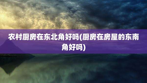 农村厨房在东北角好吗(厨房在房屋的东南角好吗)