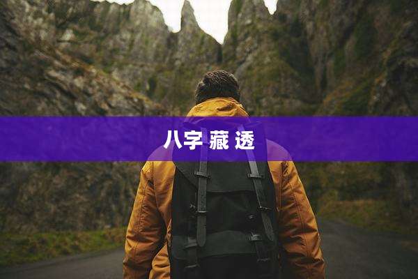 八字 藏 透