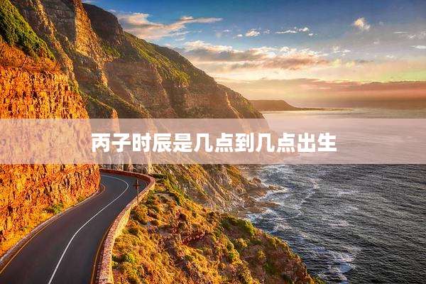 丙子时辰是几点到几点出生