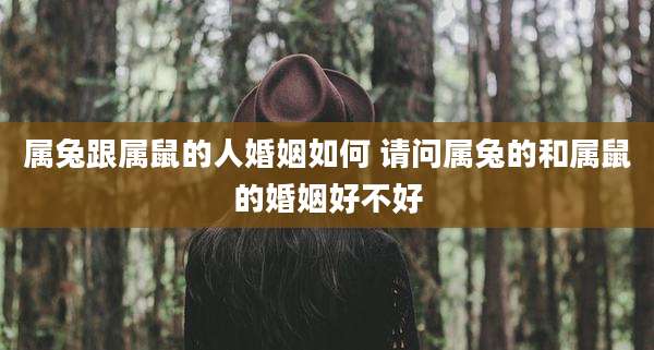 属兔跟属鼠的人婚姻如何 请问属兔的和属鼠的婚姻好不好