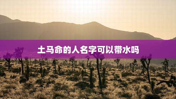 土马命的人名字可以带水吗