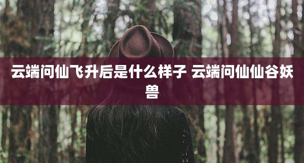 云端问仙飞升后是什么样子 云端问仙仙谷妖兽