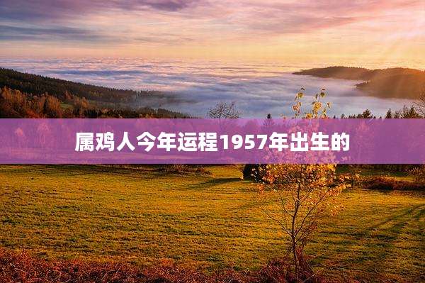 属鸡人今年运程1957年出生的