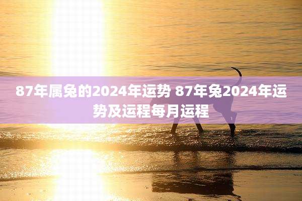 87年属兔的2024年运势 87年兔2024年运势及运程每月运程