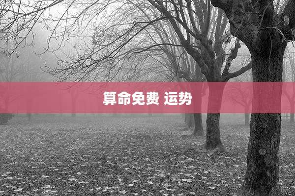 算命免费 运势