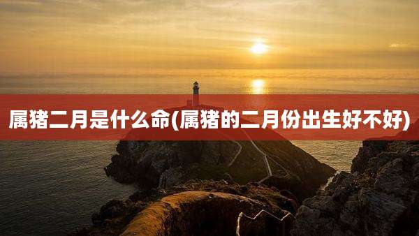 属猪二月是什么命(属猪的二月份出生好不好)
