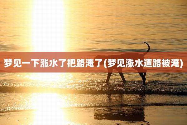 梦见一下涨水了把路淹了(梦见涨水道路被淹)
