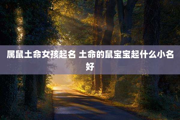 属鼠土命女孩起名 土命的鼠宝宝起什么小名好