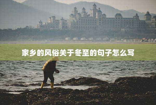 家乡的风俗关于冬至的句子怎么写