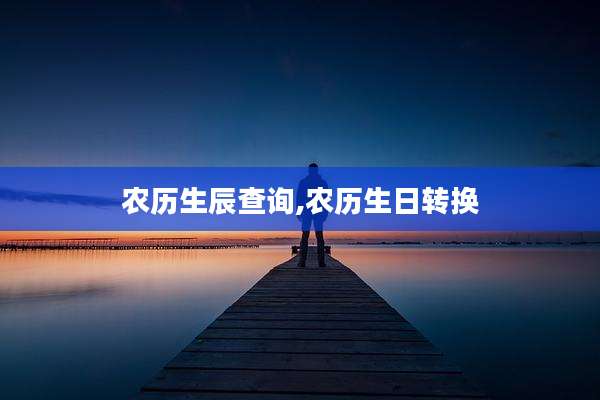 农历生辰查询,农历生日转换