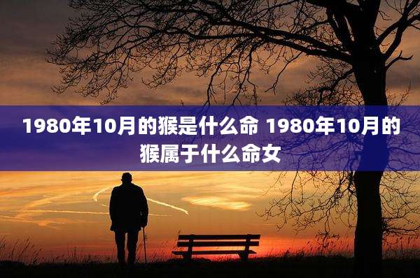 1980年10月的猴是什么命 1980年10月的猴属于什么命女