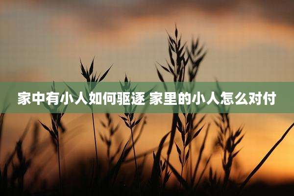 家中有小人如何驱逐 家里的小人怎么对付