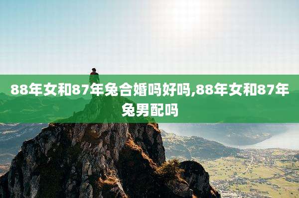 88年女和87年兔合婚吗好吗,88年女和87年兔男配吗