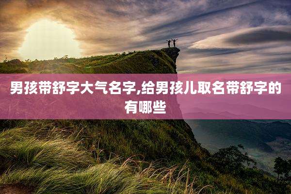 男孩带舒字大气名字,给男孩儿取名带舒字的有哪些