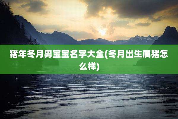 猪年冬月男宝宝名字大全(冬月出生属猪怎么样)