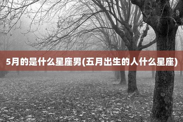 5月的是什么星座男(五月出生的人什么星座)