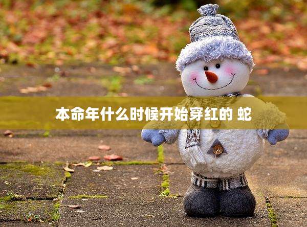 本命年什么时候开始穿红的 蛇