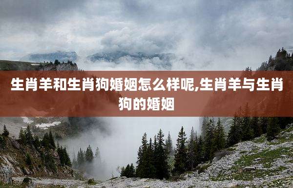 生肖羊和生肖狗婚姻怎么样呢,生肖羊与生肖狗的婚姻