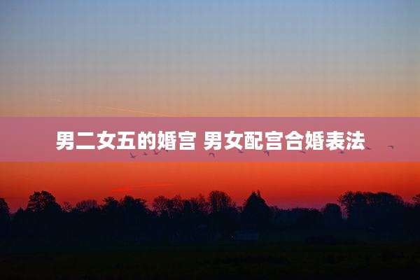 男二女五的婚宫 男女配宫合婚表法
