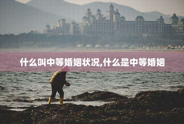 什么叫中等婚姻状况,什么是中等婚姻
