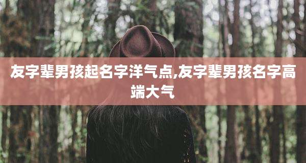 友字辈男孩起名字洋气点,友字辈男孩名字高端大气