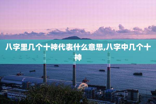八字里几个十神代表什么意思,八字中几个十神