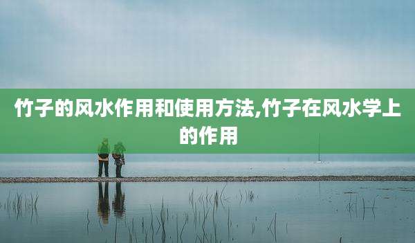 竹子的风水作用和使用方法,竹子在风水学上的作用