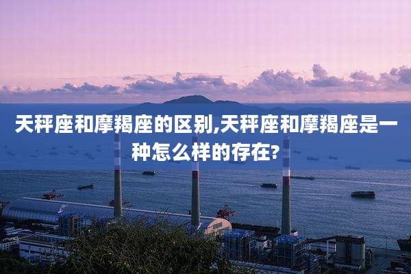 天秤座和摩羯座的区别,天秤座和摩羯座是一种怎么样的存在?