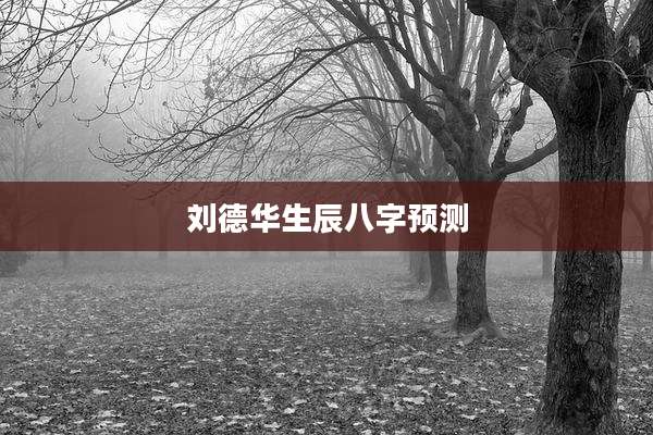 刘德华生辰八字预测