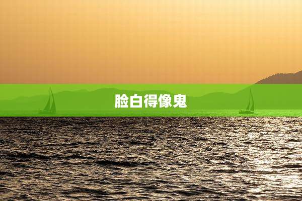 脸白得像鬼