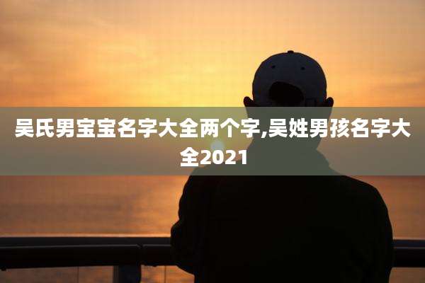 吴氏男宝宝名字大全两个字,吴姓男孩名字大全2021